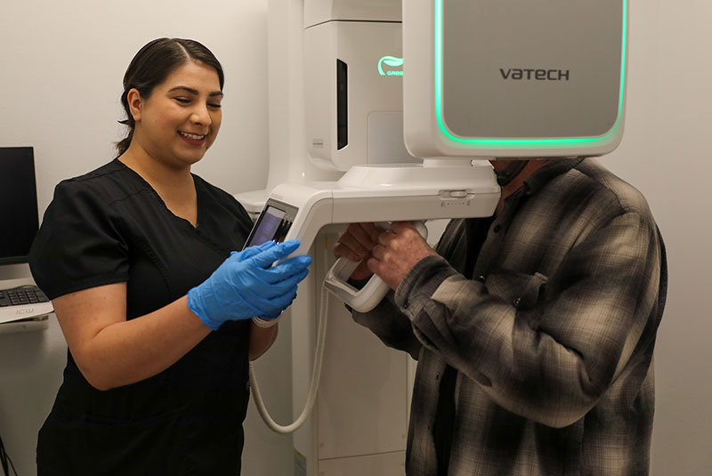 Patient getting a CBCT scan